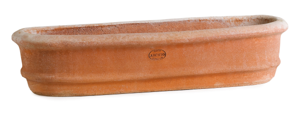 ovaler Balkon Terracotta Kasten